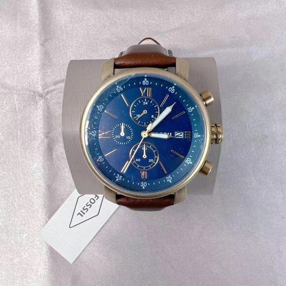 Fossil BQ2099 Rhett Chronograph Brown Leather Watch - Picture 3 of 9